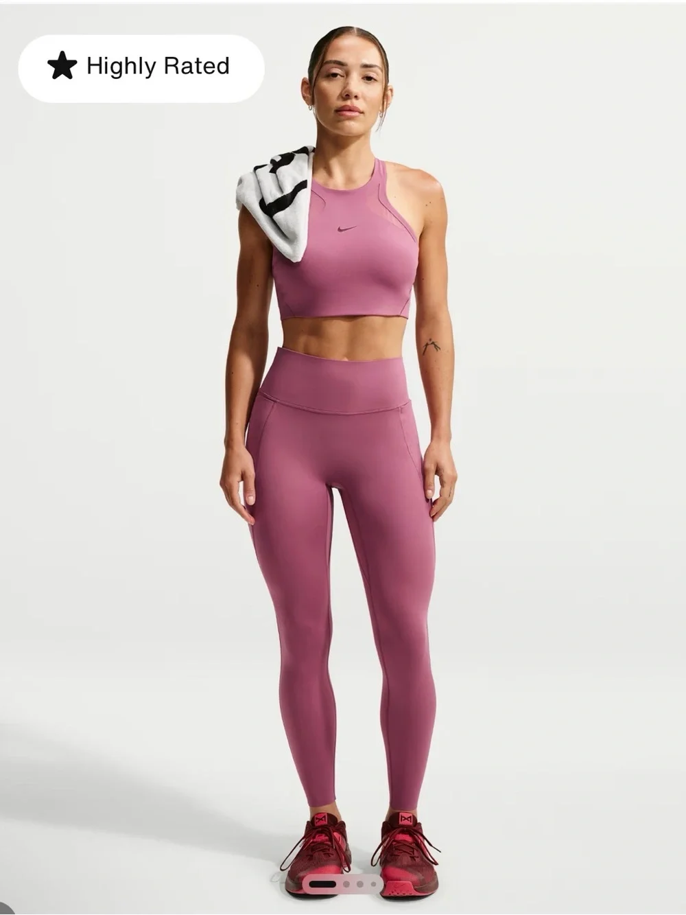 Nike Universa Women's High-Waisted 7/8 Leggings with No Front Seam Size S NWT